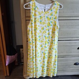 Pappagallo Yellow and Green Patterned Kids Dress